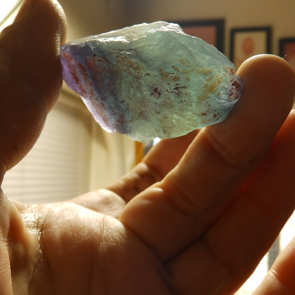 Colorful fluorite gemstone table Decore or jewelry making